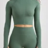Soft Active coltrui crop top in kaki