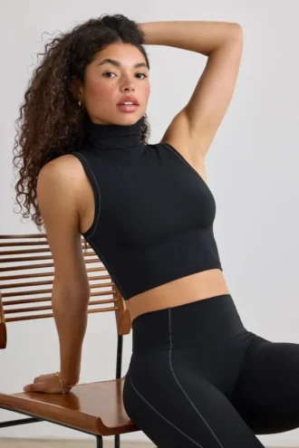 Soft Active coltrui-tanktop in zwart