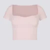 Soft Active crop top met sweetheart-hals in balletroze
