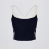 Soft Active gelaagde tanktop in klassiek marineblauw