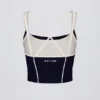 Soft Active gelaagde tanktop in klassiek marineblauw