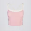Soft Active gelaagde tanktop in poederroze