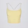 Soft Active gelaagde tanktop in zachtgeel