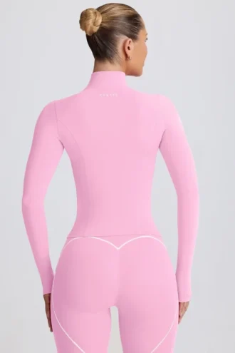 Soft Active-jas met ritssluiting in babyroze