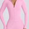 Soft Active-jas met ritssluiting in babyroze