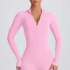 Soft Active-jas met ritssluiting in babyroze