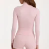 Soft Active-jas met ritssluiting in Blush Marl