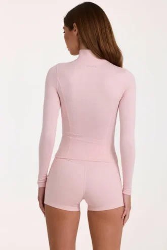 Soft Active-jas met ritssluiting in Blush Marl