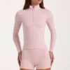 Soft Active-jas met ritssluiting in Blush Marl