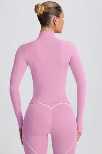 Soft Active jas met ritssluiting in Dusty Pink