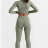 Soft Active lange legging in bamboegroen
