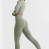 Soft Active lange legging in bamboegroen