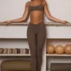 Soft Active lange legging in Cocoa