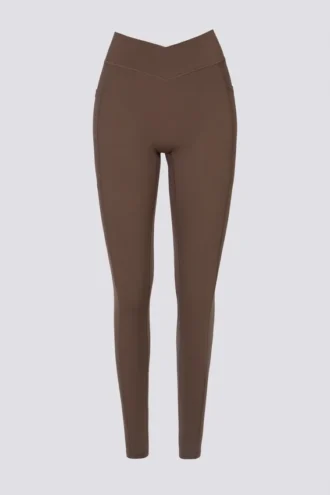 Soft Active lange legging in Cocoa