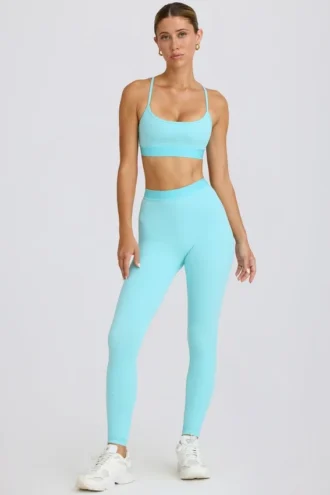 Soft Active-legging in aqua