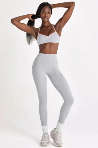 Soft Active-legging in grijs gemêleerd