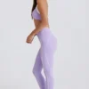 Soft Active-legging met gedraaide voorkant in lila