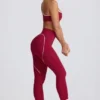 Soft Active-legging met middelhoge taille in bordeauxrood