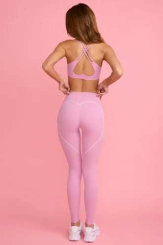 Soft Active-legging met middelhoge taille in oudroze