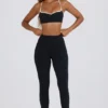 Soft Active-legging met middelhoge taille in zwart
