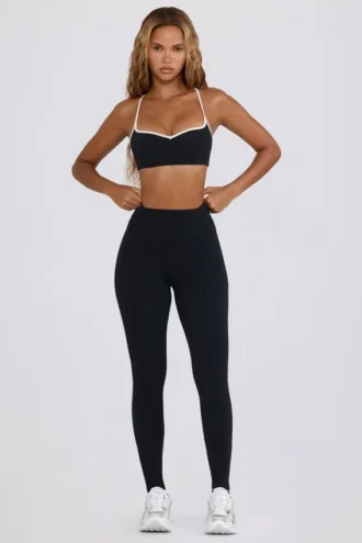 Soft Active-legging met middelhoge taille in zwart