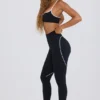 Soft Active-legging met middelhoge taille in zwart