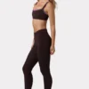 Soft Active-legging met ruches in Espresso
