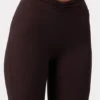 Soft Active-legging met ruches in Espresso