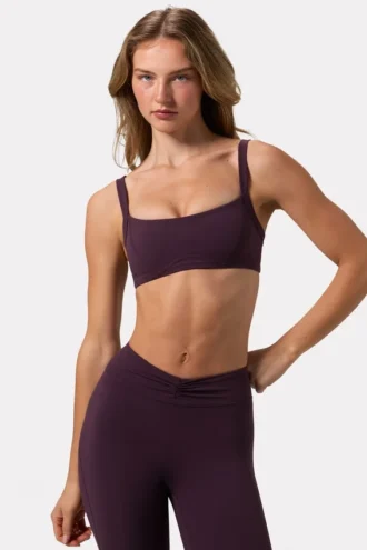 Soft Active sportbeha met naaddetails in Plum