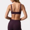 Soft Active-legging met ruches in Plum