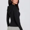 Soft Active Mid-Layer-jas met capuchon in zwart