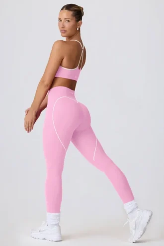 Soft Active mid-rise legging in babyroze