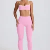 Soft Active mid-rise legging in babyroze