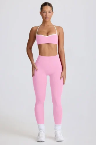 Soft Active mid-rise legging in babyroze