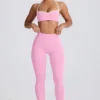Soft Active mid-rise legging in babyroze