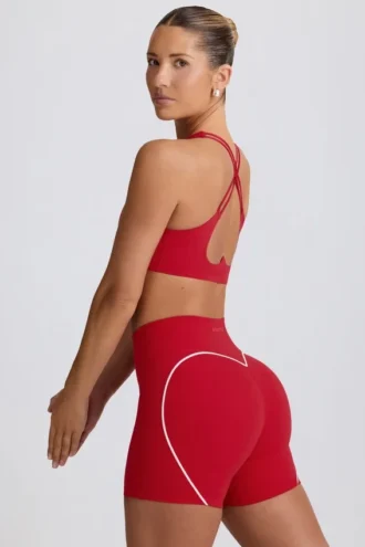 Soft Active minishort in Hot Red