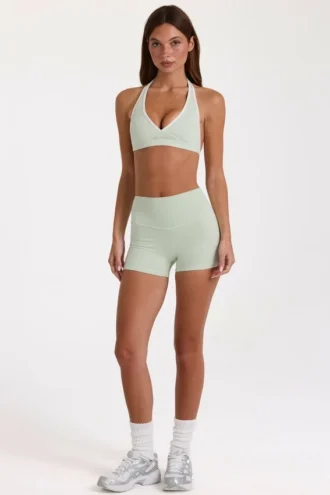 Soft Active minishort in Sage Marl