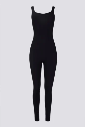 Soft Active rugloze jumpsuit in zwart