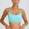 Soft Active sportbeha met gekruiste bandjes in aqua
