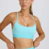 Soft Active sportbeha met gekruiste bandjes in aqua