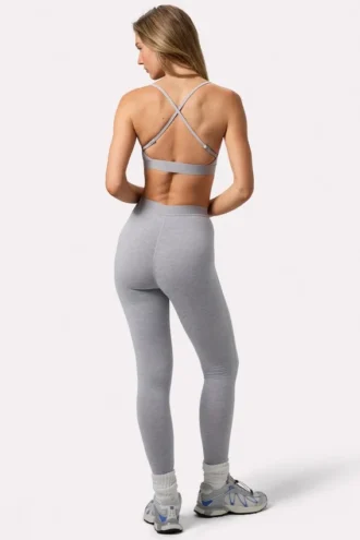 Soft Active-legging in grijs gemêleerd