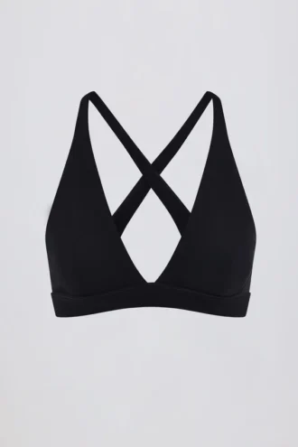 Soft Active sportbeha met gekruiste bandjes in zwart