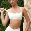 Soft Active sportbeha met naaddetails in crème
