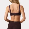 Soft Active sportbeha met naaddetails in Espresso