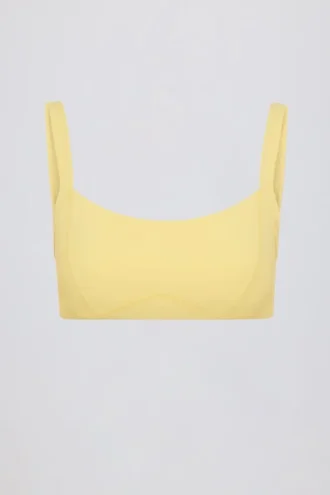 Soft Active sportbeha met naaddetails in Lemon