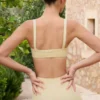 Soft Active sportbeha met naaddetails in Lemon