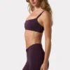Soft Active sportbeha met naaddetails in Plum