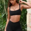Soft Active sportbeha met naaddetails in zwart