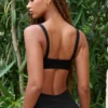 Soft Active sportbeha met naaddetails in zwart
