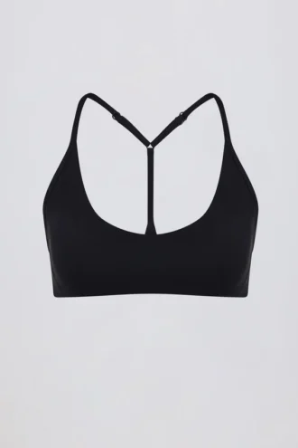Soft Active sportbeha met racerback in Black
